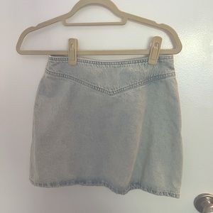 Zara light denim skirt